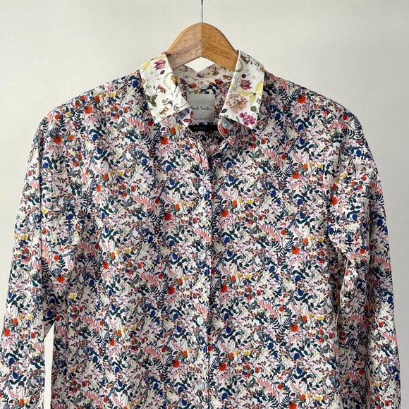 NEW Women's Paul Smith Cotton Kensington Shirt, Multicolour Floral, Size 40 (S) - Picture 2 of 10